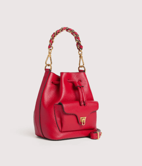 Coccinelle Beat mini bucket torbica rdeča